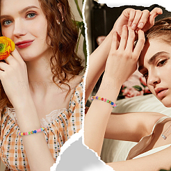 200 шт. Прозрачные бусины из смолы в полоску RESI-SP0001-45