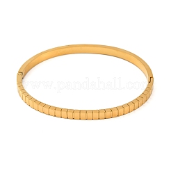 Ионное покрытие (ip) 304 нержавеющая сталь шарнирные браслеты для женщин BJEW-D048-12G