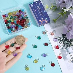 84 шт. 14 стильных граненых прозрачных стеклянных подвесок GLAA-SC0002-05