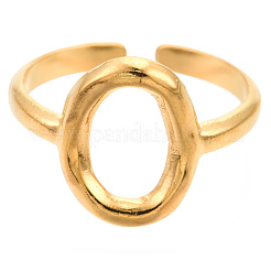 Ионное покрытие (ip) полые овальные манжетные кольца из нержавеющей стали 304 RJEW-N038-120LG