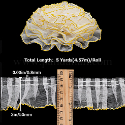 Кружевная отделка со складками из полиэстера SRIB-GF0001-31A