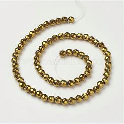 Немагнитные синтетический гематит бисер пряди&nbsp;G-G092-6mm-1