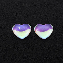 Полупрозрачные стеклянные кабошоны с гальваническим покрытием EGLA-T026-002