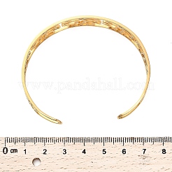 Браслет-манжета из нержавеющей стали Lotus 304 для женщин&nbsp;LS-BJEW-M112-01G