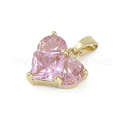 Rarl 18-каратное золотое покрытие латунные подвески с микропаве из кубических цирконий&nbsp;KK-Z078-31G-01