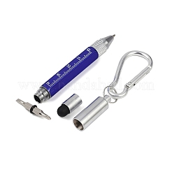 Алюминиевая практичная ручка-брелок 6 в 1 AJEW-R004-01P-10