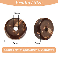 2 нити кокосовых бусин нити COCB-OC0001-002