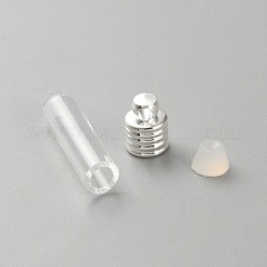 Прозрачные стеклянные подвески в виде длинных бутылок GLAA-WH0036-36A-S