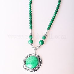 Винтажный сплав с окрашенной синтетической бирюзой&nbsp;DH5504-4