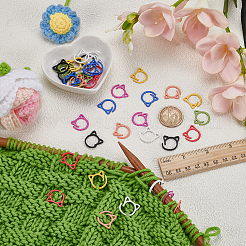 40 шт. 8-х цветные железные маркеры для вязания DIY-FG0007-90
