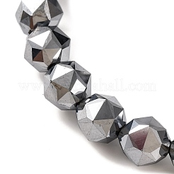 Эластичные браслеты с граненой звездой и круглым терагерцовым камнем из бисера для женщин и мужчин&nbsp;BJEW-H590-04C-03