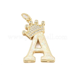 Pendentifs avec zircon cubiques à micro-pavés en laiton&nbsp;KK-I723-50G-02