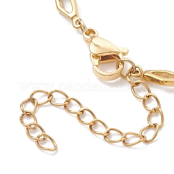 Браслеты из ромбовидных звеньев нержавеющей стали 304 для женщин&nbsp;BJEW-JB12925