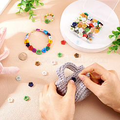 80 шт. фарфоровые пуговицы с 4 отверстиями PORC-PJ0001-03