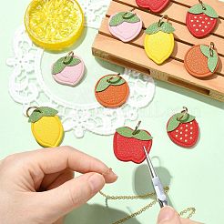 10 шт. 5 подвески из микрофибры и кожи с фруктовой серией&nbsp;FIND-CJ0005-21