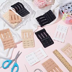 12 шт. 4 цвета микрофибра 3 ряда x 3 крючка удлинители для нижнего белья бюстгальтер FIND-BC0004-94