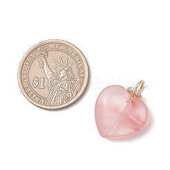 3 шт. 3 варианта подвесок в форме сердца из опалитового стекла&nbsp;PALLOY-JF04933