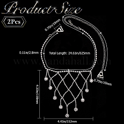 2 шт. железный стразы сексуальный плечевой бюстгальтер цепочка для тела FIND-GF0006-74A