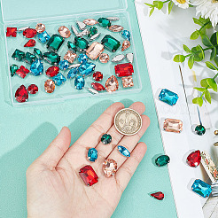 64 шт. 32 стиля восьмиугольник/капля/конский глаз пришитые стразы RGLA-DC0001-02