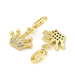 Латунь микропейв кубический цирконий европейские подвески с подвесками KK-D325-14G