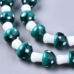 Гриб ручной Lampwork бисер пряди&nbsp;LAMP-R116-14