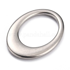 変色しない304ステンレススチール製リンクリング  オーバル  ステンレス鋼色  26x19x2.3mm&nbsp;STAS-H140-05P