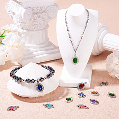 28шт 7 цвета платиновые подвески из сплава с эмалью&nbsp;ENAM-TA0002-30