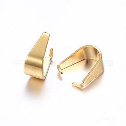 201ステンレススチールスナップオンベイル  ゴールドカラー  8x7x4mm  インナー：7x7mm&nbsp;STAS-O098-11G-02