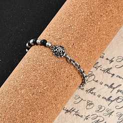 Браслеты из нержавеющей стали 304 с черепами BJEW-F486-03P