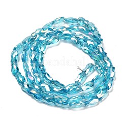 Стеклянные бусины с гальваническим покрытием &nbsp;EGLA-P066-01A-AB14