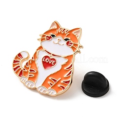 Tigerkatzenform mit herzförmigem Emaille-Anhänger&nbsp;AL-CBAC438-01C