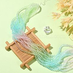 10 нить прозрачных стеклянных бусин градиентного цвета&nbsp;GLAA-CJ0002-09B