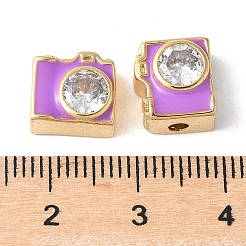 Латунные прозрачные бусины из циркония KK-H449-86G-05