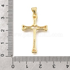 Pendenti in zirconi cubici trasparenti in micro pavè di ottone&nbsp;KK-D255-05G-05