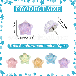 50 шт. железные канцелярские кнопки&nbsp;AJEW-PH01669