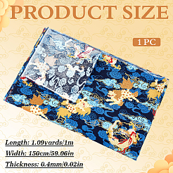 Baumwollstoff mit Qilin-Muster&nbsp;DIY-WH0579-97B
