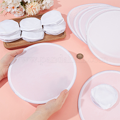 120 pz ventaglio pieghevole in poliestere bianco per sublimazione&nbsp;AJEW-BC0010-86B