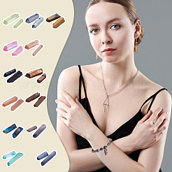 26 шт. 13-х цветные гальванизированные бусины из натурального кварцевого кристалла G-NB0005-91