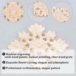 Резная накладка из натурального дерева WOOD-WH0101-59