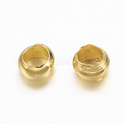 真鍮製つぶし玉カシメ玉  ロンデル  ゴールドカラー  直径約2.5mm  穴：1.2mm&nbsp;LS-J0JMN012