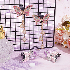 Украшения вентиляционного отверстия автомобиля сплава горный хрусталь AJEW-WH0248-511