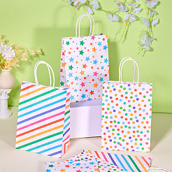 12 Stück 3 Arten rechteckige Geschenktüten aus Papier&nbsp;ABAG-TA0001-84