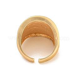Регулируемые кольца из матового золотого сплава для женщин RJEW-K260-07C