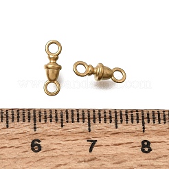 304ステンレススチールコネクタチャーム  どんぐりリンク  18KGP本金メッキ  10.5x3.5mm  穴：1.6mm&nbsp;SA-CBACB61-10G