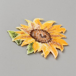 Цветок самоклеящаяся компьютерная вышивка ткань приклеиваемые/пришиваемые нашивки&nbsp;DIY-WH0723-038B-01