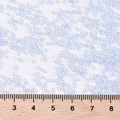 MIYUKIラウンドロカイユビーズ  日本製シードビーズ  15/0  （rr159l）透明なライトコーンフラワーブルー  15/0  1.5mm  穴：0.7mm  約250000個/ポンド&nbsp;SEED-G009-RR0159L