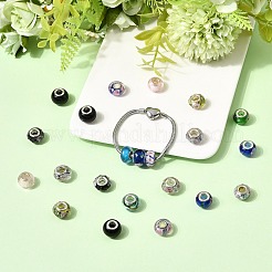 Perlen Rondelle gemischten Stil handgemachten lampwork european großes Loch&nbsp;LPDL-R007