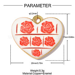 Laiton imprimé avec pendentifs en émail&nbsp;KK-OY001-65G