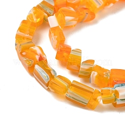 Ручной работы millefiori стеклянные бусины нитки&nbsp;LAMP-P070-02A