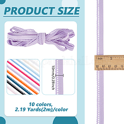 10 Stück 10 Farben Spandex-Spitzenband&nbsp;OCOR-BC0009-34